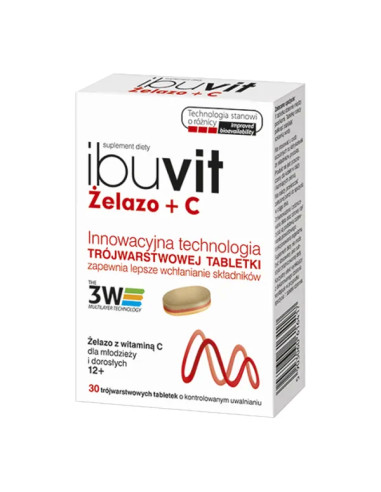 Ibuvit Żelazo + C 30 tabletek