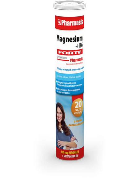 Pharmasis Magnesium + B6 Forte 20 tabletek musujących