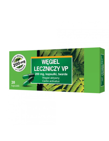 Węgiel leczniczy VP 200 mg 20 kapsułek