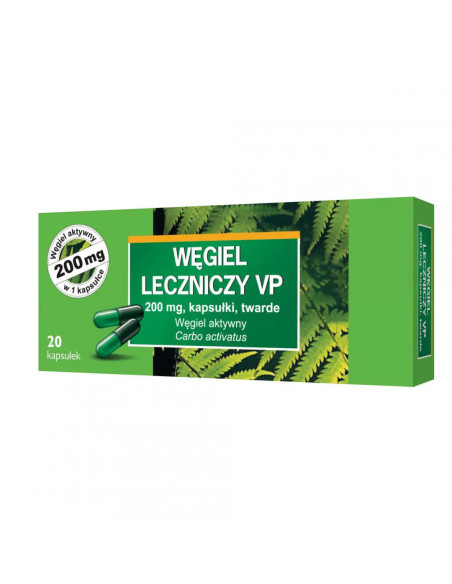 Węgiel leczniczy VP 200 mg 20 kapsułek
