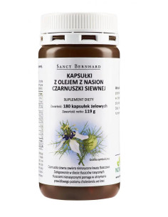 Olej z czarnuszki siewnej 500 mg 180 kapsułek Sanct Bernhard