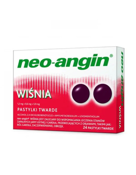 Neo-Angin wiśnia 24 past.