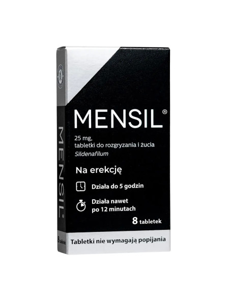 Mensil 25 mg 8 tabletek do rozgryzania i żucia