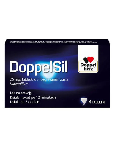 DoppelSil 25 mg 4 tabletki do rozgryzania i żucia