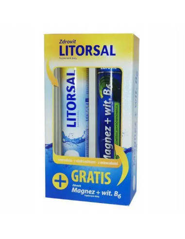 Zestaw Zdrovit Litorsal 24 tabletki musujące +...