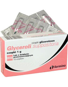Czopki glicerolowe 1 g 10 czopków