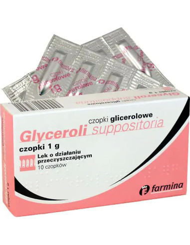 Czopki glicerolowe 1 g 10 czopków