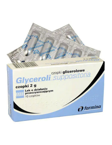 Czopki glicerolowe 2 g 10 czopków