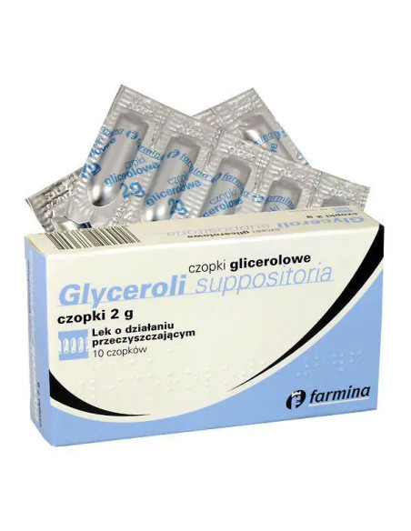 Czopki glicerolowe 2 g 10 czopków