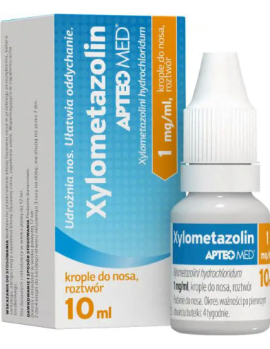 Xylometazolin Apteo Med 0,1% Krople do nosa 10 ml
