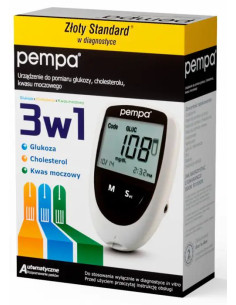 PEMPA 3w1 urządzenie do pomiaru glukozy, cholesterolu,...