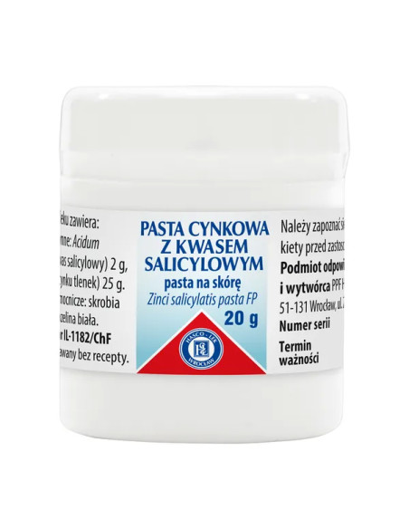 Pasta cynkowa z kwasem salicylowym 20 g