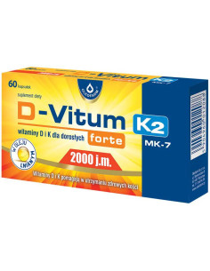 Oleofarm D-Vitum Forte + K2 Witamina D 2000 j.m. 60 kapsułek