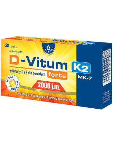 Oleofarm D-Vitum Forte + K2 Witamina D 2000...