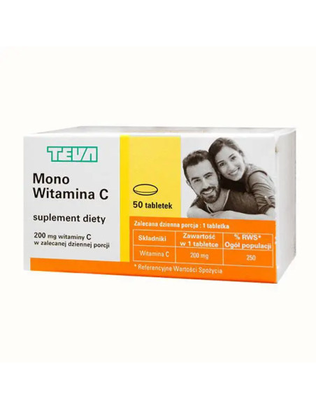 Mono witamina C 200 mg 50 tabletek