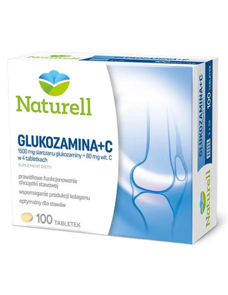 Naturell Glukozamina + C 100 tabletek