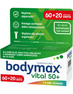 Bodymax Vital 50+ 60 tabletek + 20 tabletek
