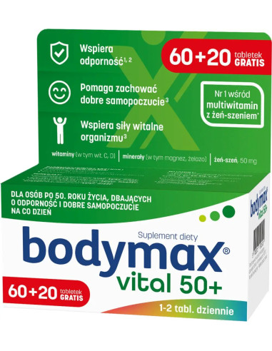 Bodymax Vital 50+ 60 tabletek + 20 tabletek