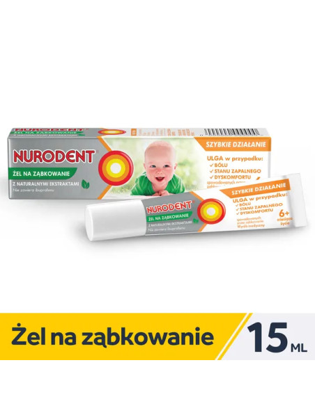 Nurodent żel na ząbkowanie 15 ml