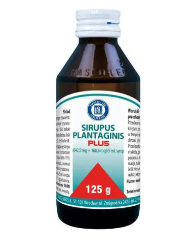 Sirupus Plantaginis Plus (Plantifort) 125 g