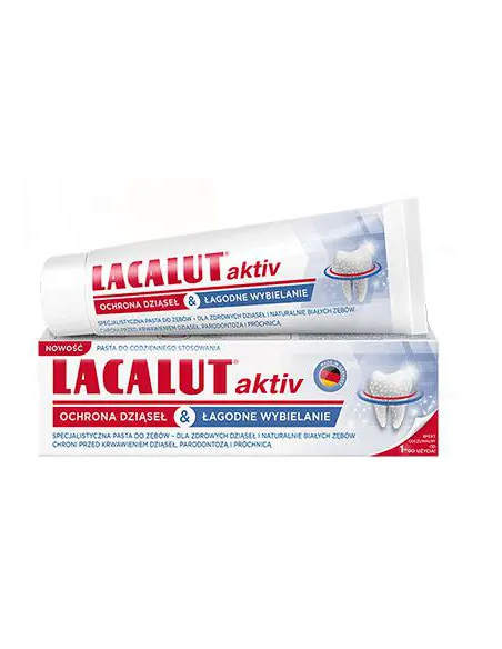 Lacalut Aktiv Ochrona Dziąseł i Łagodne Wybielanie pasta do zębów 100 ml