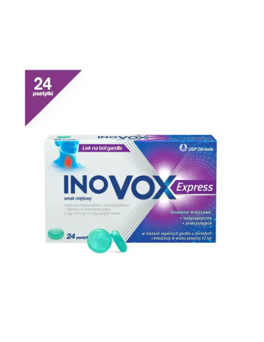 Inovox Express pastylki twarde smak miętowy 24...