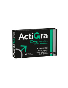 Actigra 25 mg 4 tabletki powlekane
