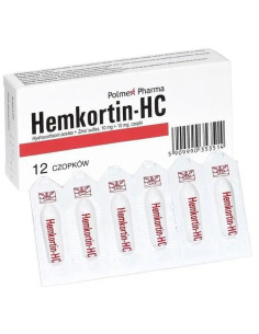 Hemkortin-HC czopki 12 szt.