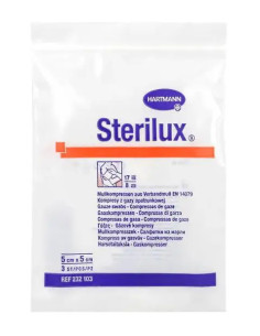 Kompresy jałowe 5 cm x 5 cm Sterilux 17-nitkowe 8...