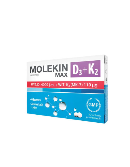 Molekin D3 + K2 Max 30 tabletek