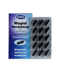 Węgiel leczniczy Norit 0,2g 30 kaps.