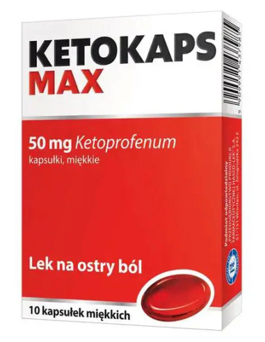 Ketokaps Max 50 mg kapsułki miękkie 10 szt.