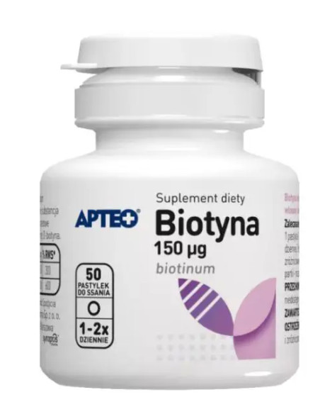 Biotyna APTEO 50 pastylek do ssania