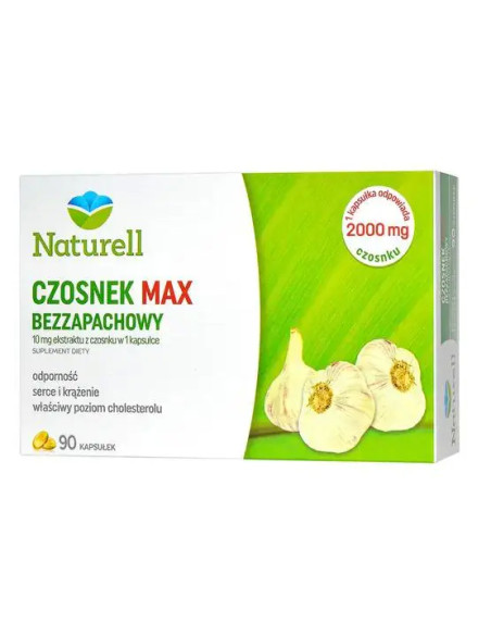 Naturell Czosnek MAX Bezzapachowy 90 kaps.