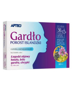 Gardło porost islandzki APTEO 36 pastylek