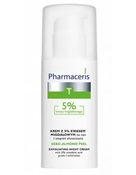 Pharmaceris T Sebo-Almond Peel 5% Krem z 5% kwasem migdałowym na noc - I stopień złuszczania 50 ml