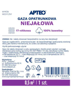 Gaza opatr.niejałowa 0,5m2 APTEO CARE 1 szt.