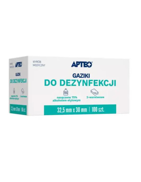 Gaziki do dezynfekcji 30mm x 30mm APTEO 100 szt.