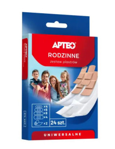 Zestaw plastrów rodzinnych (uniwersalny) APTEO CARE 24 szt.