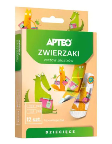 PLASTRY DLA DZIECI zwierzaki 1 OPAKOWANIE APTEO...