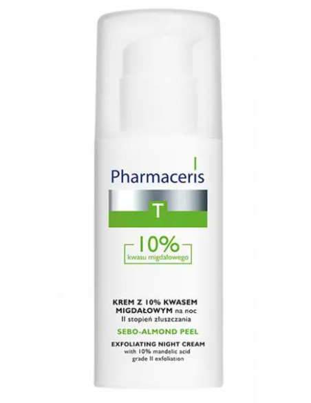 Pharmaceris T Sebo-Almond Peel 10% Krem z 10% kwasem migdałowym na noc - II stopień złuszczania 50 ml