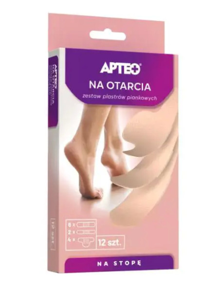Na otarcia zestaw plastrów piankowych APTEO 12 szt.