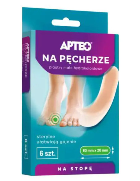 Plastry małe na pęcherze APTEO 6 sztuk.