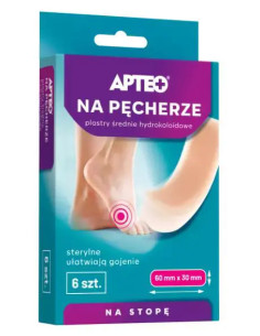 Plastry średnie na pęcherze APTEO 6 sztuk.
