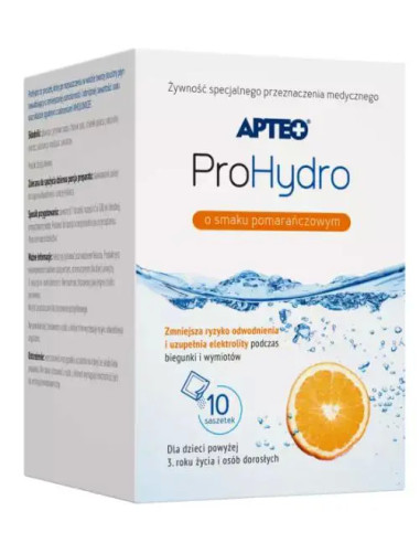 Prohydro o smaku pomarańczowym Apteo 10 saszetek