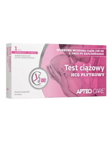 Test ciążowy HCG płytkowy APTEO CARE 1 sztuka