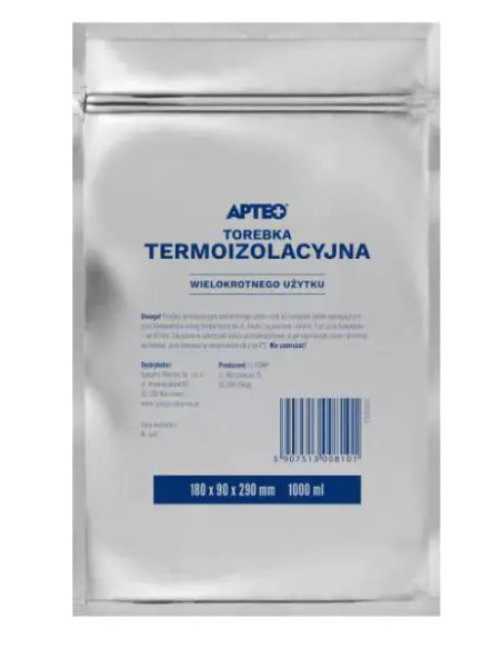 Torebka termoizolacyjna wielokrotnego użytku APTEO CARE 1L 1 sztuka