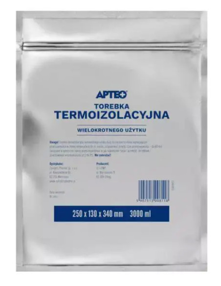 Torebka termoizolacyjna wielokrotnego użytku APTEO CARE 3L 1 sztuka 