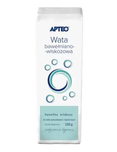 Wata opatrunkowa bawełniano-wiskozowa 100 g APTEO 