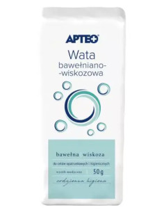 Wata opatrunkowa bawełniano-wiskozowa 50 g APTEO